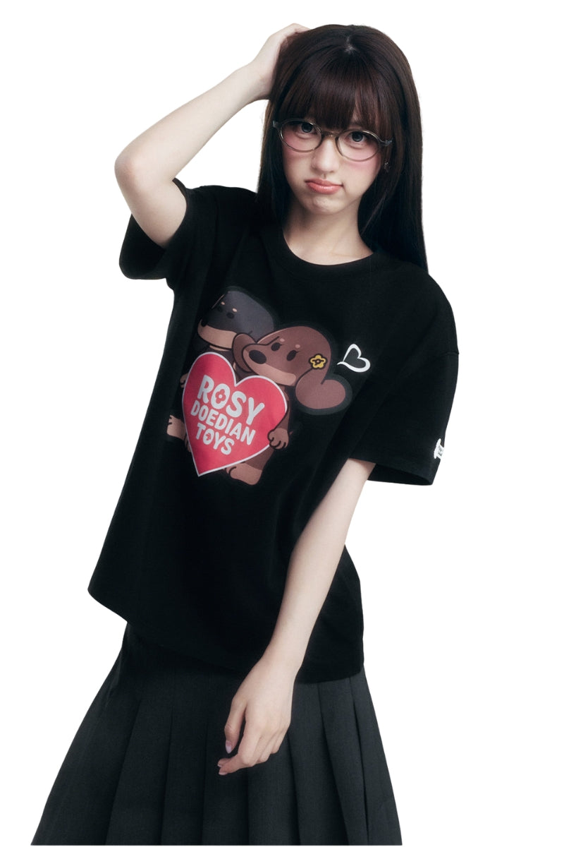 MEDM × ROSYDOEDIANTOYS | Dog Heart Matching Couple Tee