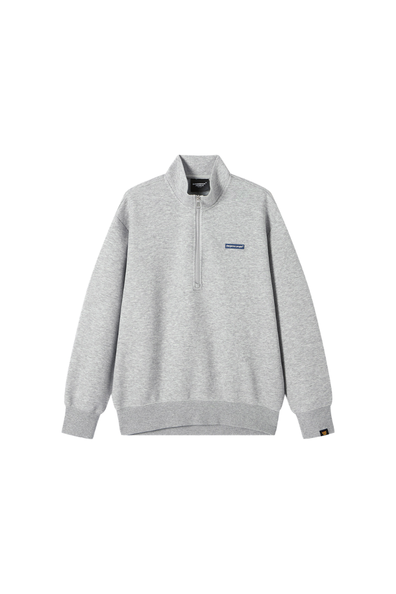 Dangerouspeople | Half Zip Air Layer Stand Collar Sweatshirt