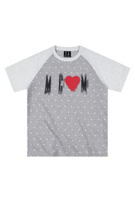 MEDM All Over Star Heart Print Couple Tee