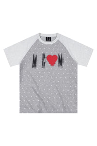MEDM All Over Star Heart Print Couple Tee