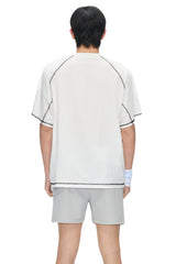 AFGK 7A Anti-Bacterial Flatlock Stitch T-Shirt, Unisex Loose Summer Sports Tee