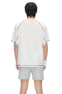 AFGK 7A Anti-Bacterial Flatlock Stitch T-Shirt, Unisex Loose Summer Sports Tee