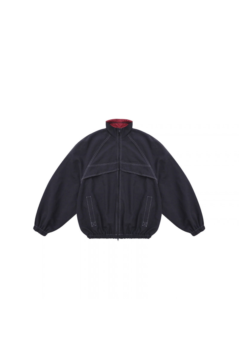 MASONPRINCE | Color Block Loose Fit Stand Collar Jacket