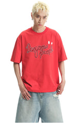 DangerousPeople DSP Mini‑D Carousel 3D Embroidery 100% Cotton Tee