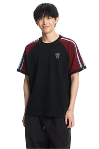Dangerouspeople DSP Retro Panel Color‑Block Raglan Couple Tee
