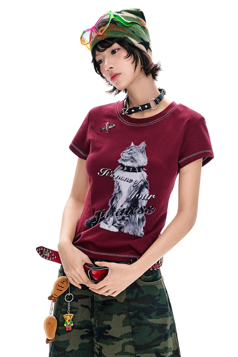 BJHG Vintage Straight Shoulder Tee | Slim Figure‑Flattering Women Summer Sport Top