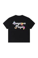 Dangerous People Playful Hamburger Foam Print Tee