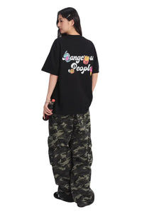 Dangerous People Playful Hamburger Foam Print Tee
