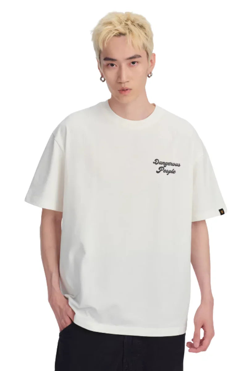 Dangerous People Playful Hamburger Foam Print Tee