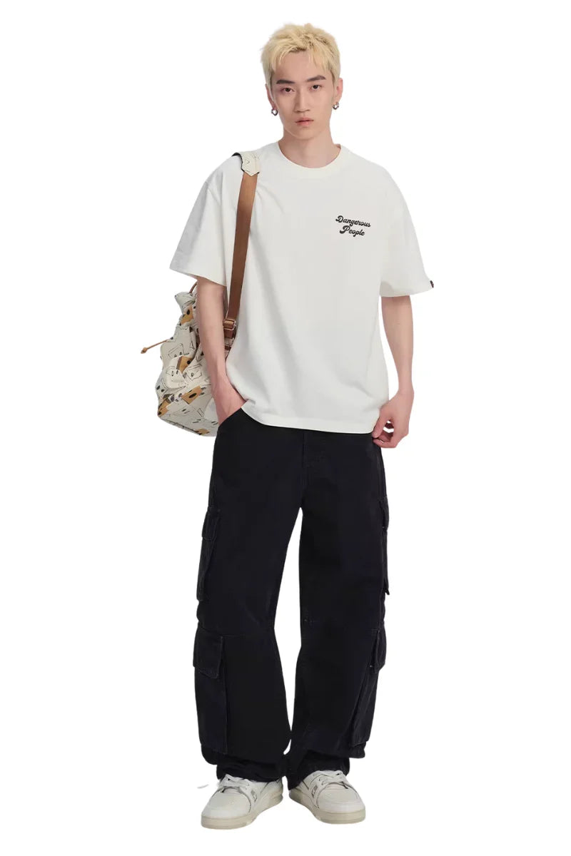 Dangerous People Playful Hamburger Foam Print Tee