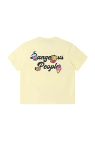 Dangerous People Playful Hamburger Foam Print Tee