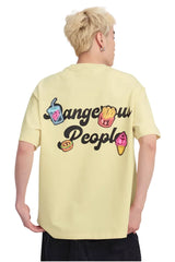 Dangerous People Playful Hamburger Foam Print Tee