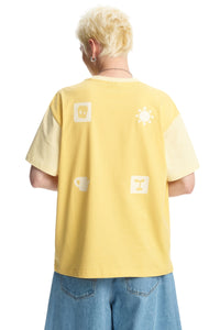 Dangerouspeople DSP Logo Small‑D Color‑Block Summer Cool‑Touch Couple Tee