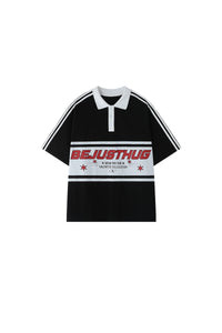 BJHG｜Retro Color‑Block Stripe Polo Shirt, Unisex