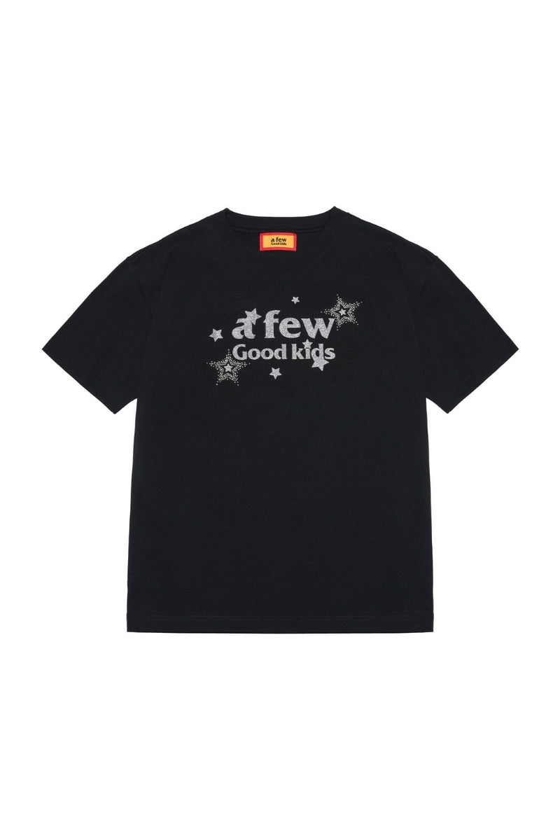 AFGK Shiny Star Rhinestone Tee Unisex American Vintage Loose T-shirt