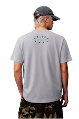 MEDM 3D Logo Embroidery Contrast Color Cooling Crew Neck Tee
