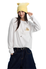 Dangerouspeople | Color Changing Print Letter Long Sleeve Tee