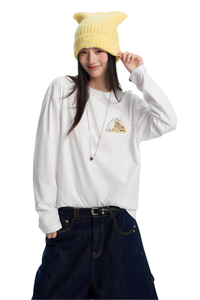 Dangerouspeople | Color Changing Print Letter Long Sleeve Tee