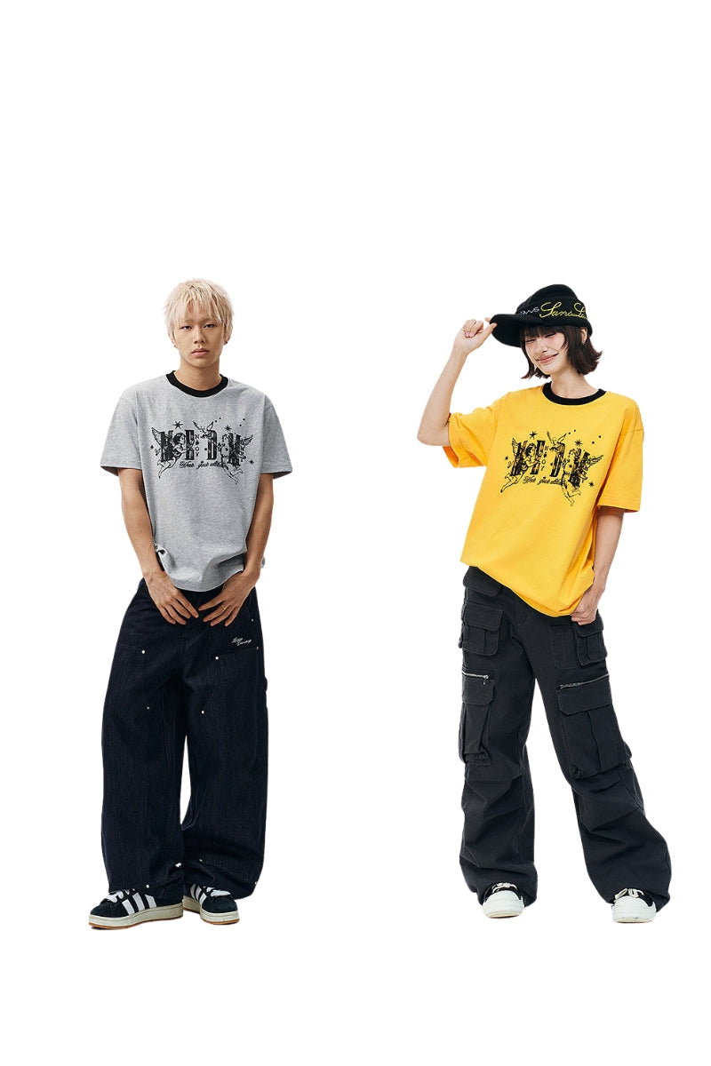 MEDM Cherub Star Colorblock Couple Tee
