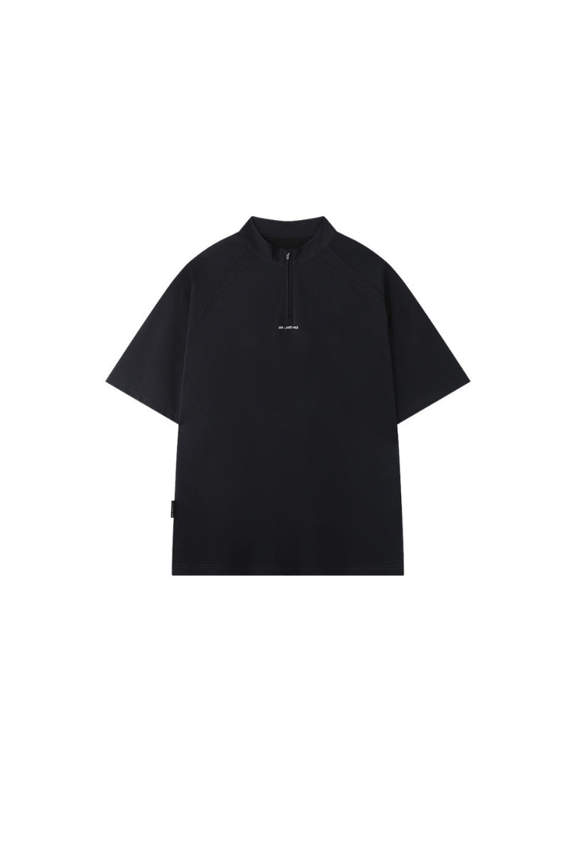 BJHG Men Stand‑Collar Short Sleeve Polo Summer American Casual Quick Dry Top