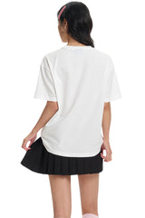 Dangerouspeople DSP Woven Label Pocket Print Tee Loose Drop‑Shoulder Couple T‑Shirt