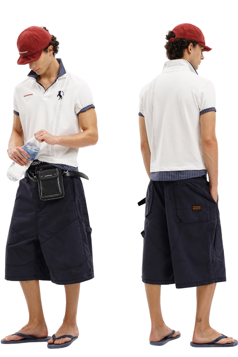 Masonprince Fake Two Polo Tops