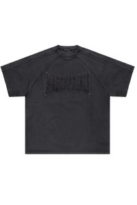 Masonprince   Embroidered Old Short-Sleeved Top