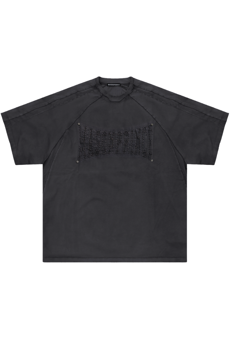 Masonprince   Embroidered Old Short-Sleeved Top