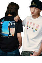 MEDM x NEWMASUS Selfie Print Loose Couple Tee