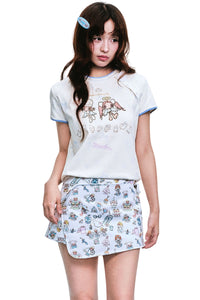 MEDM × Niaoyiyi | Angel Star Print Slim Women Tee
