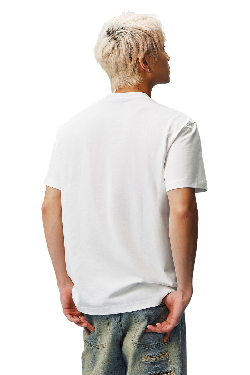 MEDM Star Beaded Camo Oversized Couple Summer Tee