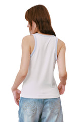 MEDM Dopamine Color 3D Embroidery Women Racerback Tank