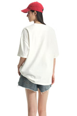 DangerousPeople｜Ice‑Cream Carousel Print Cotton T‑Shirt