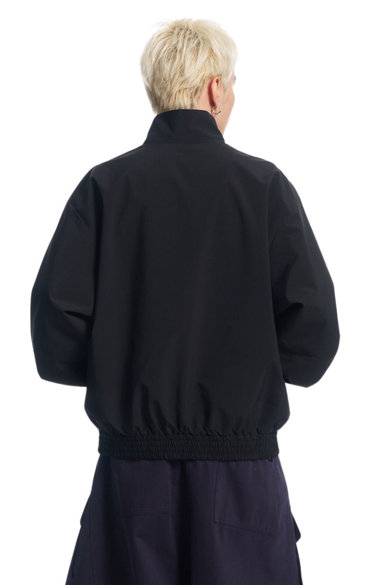 Dangerouspeople | American Color Block Stand Collar Jacket