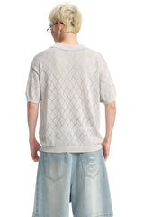 Dangerouspeople DSP Puzzle Icon Knit Polo Loose Cool‑Touch Unisex Shirt