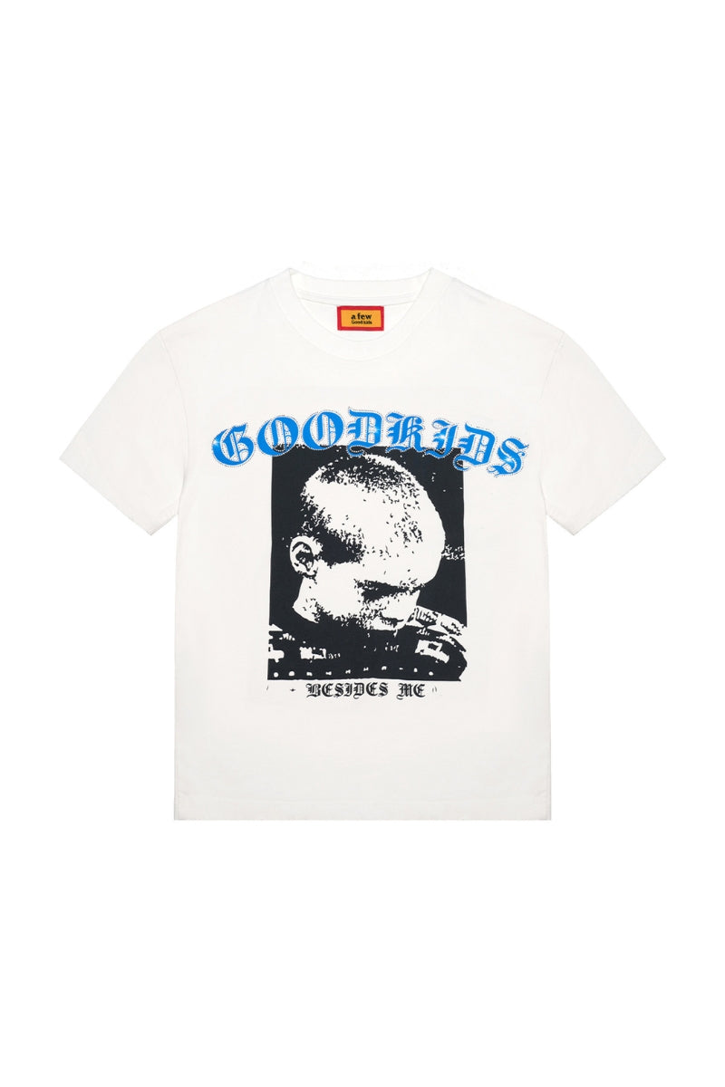 AFGK Rhinestone Vintage Screen Print Tee Unisex American Street Loose T-shirt
