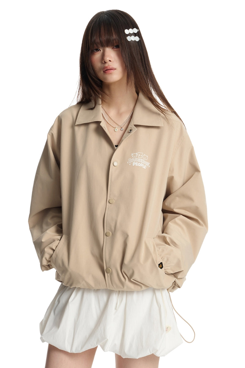 Dangerouspeople｜Cartoon Print Coach Jacket Casual Outerwear