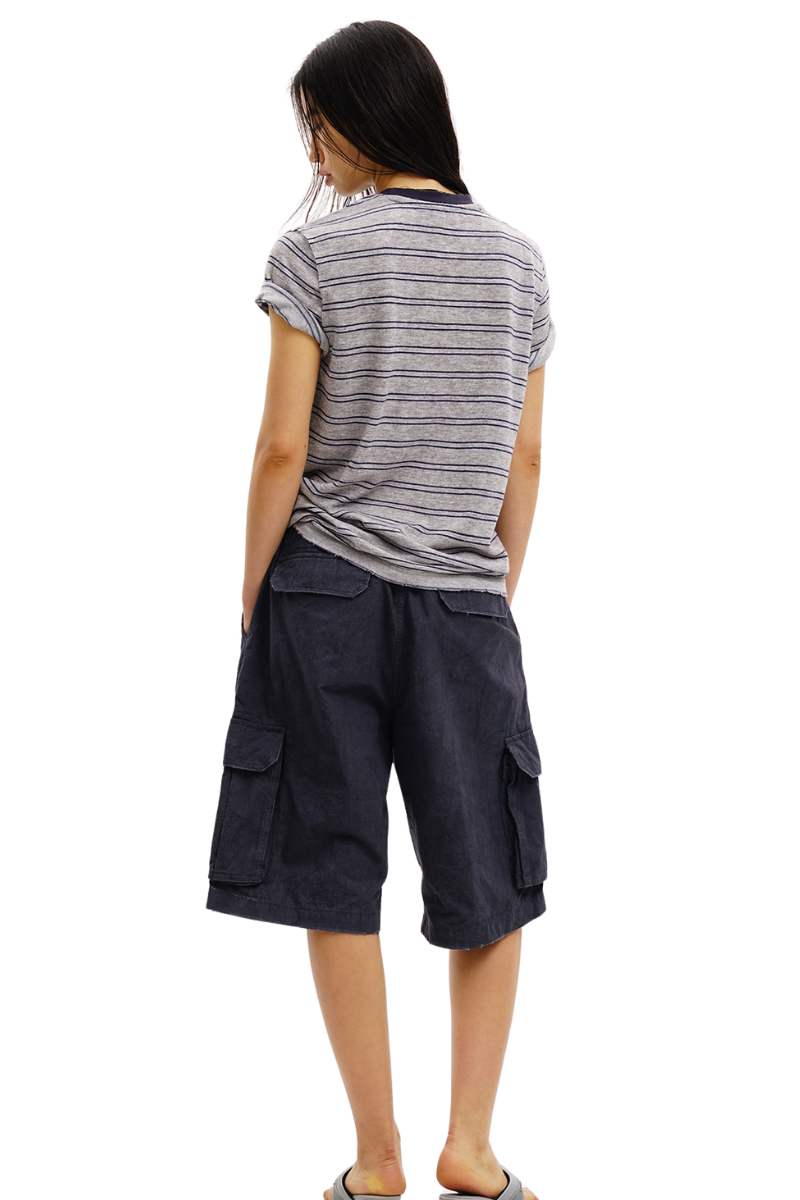 Masonprince Linen-Cotton Striped T-Shirt