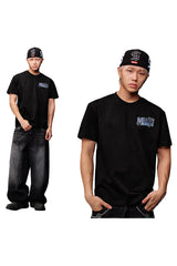 MEDM Star Glitter Rhinestone Drop Shoulder Unisex T-Shirt
