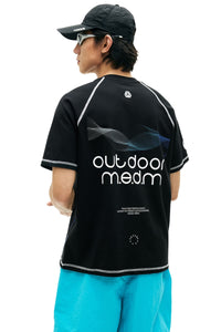 MEDM Gradient Wave Letter Print Tee