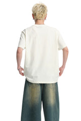Dangerouspeople｜Popcorn Patch‑Pocket Loose Versatile T‑Shirt