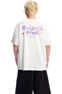 Dangerouspeople DSP Glitter Letter Print Sorona Cool‑Touch Unisex T‑Shirt