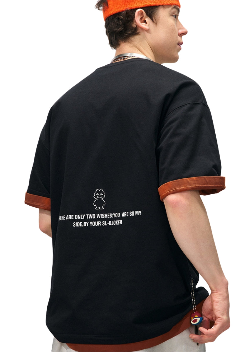 BJHG Unisex Cool‑Touch Quick‑Dry UV‑Protection Cartoon Graphic Short‑Sleeve Tee