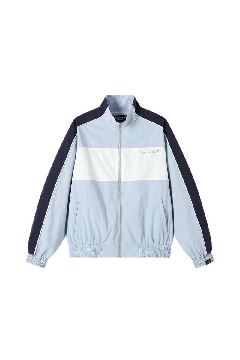 Dangerouspeople | Color Block Letter Zip Jacket