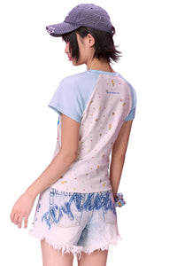 BJHG × The Powerpuff Girls Women Figure‑Flattering Graphic‑Print Short‑Sleeve Tee