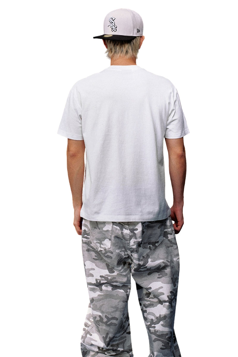 MEDM Sticker Label Patch Embroidery Unisex Cotton T-Shirt