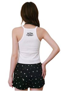 MEDM Classic Script Embroidery Women Heavyweight Tank Top
