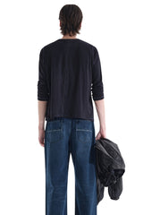 MASONPRINCE Hemp Henley Long Sleeve T-Shirt