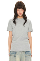 AFGK | Fitted Shoulder Stretch Tee, Unisex Solid Color Gym T-Shirt