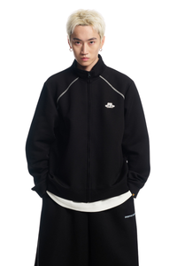 Dangerouspeople | Contrast Collar Zip Stand Collar Jacket